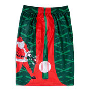 Baseball Shorts - Home Run Santa