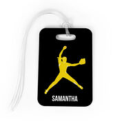 Softball Bag/Luggage Tag - Personalized Softball Pitcher