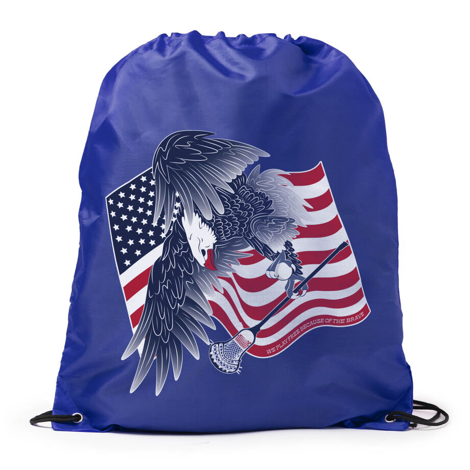 Guys Lacrosse Drawstring Backpack - Lacrosse Eagle