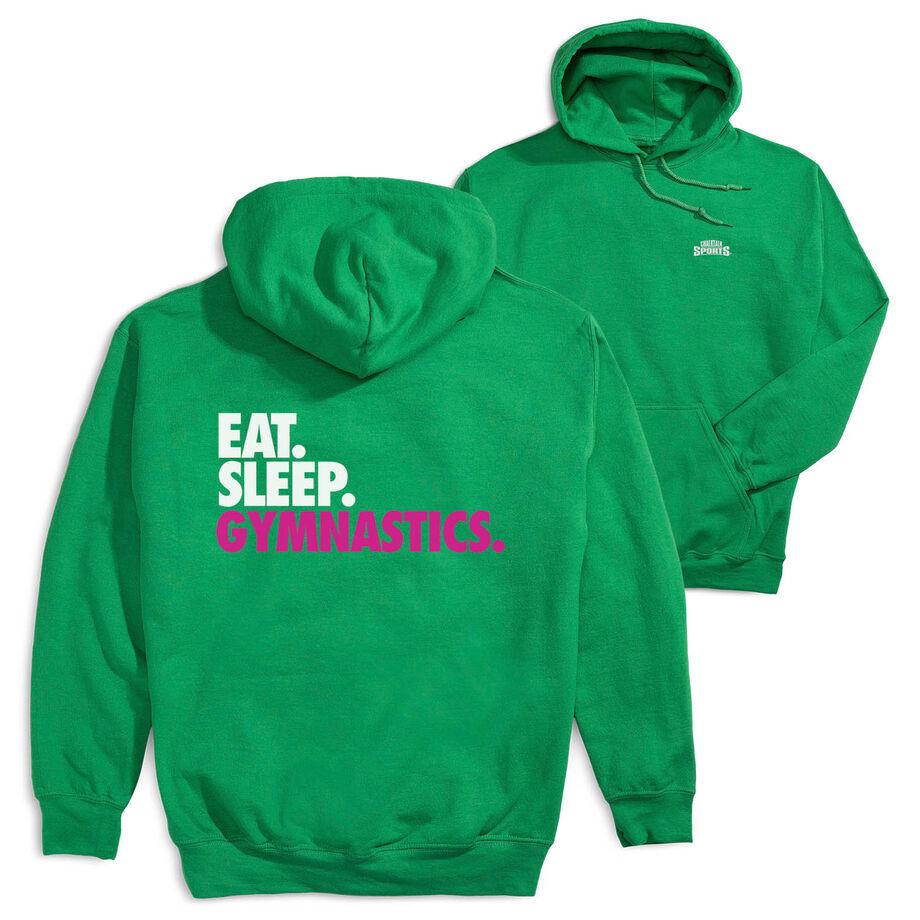 Gymnastics Hooded Sweatshirt - Eat. Sleep. Gymnastics. (Back Design)