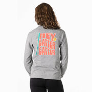 Softball Tshirt Long Sleeve - Hey Batter Batter (Back Design)