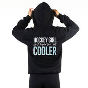 Hockey Hooded Sweatshirt - Hockey Girls Are Cooler (Back Design)