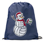 Volleyball Drawstring Backpack - Serving Holiday Cheer