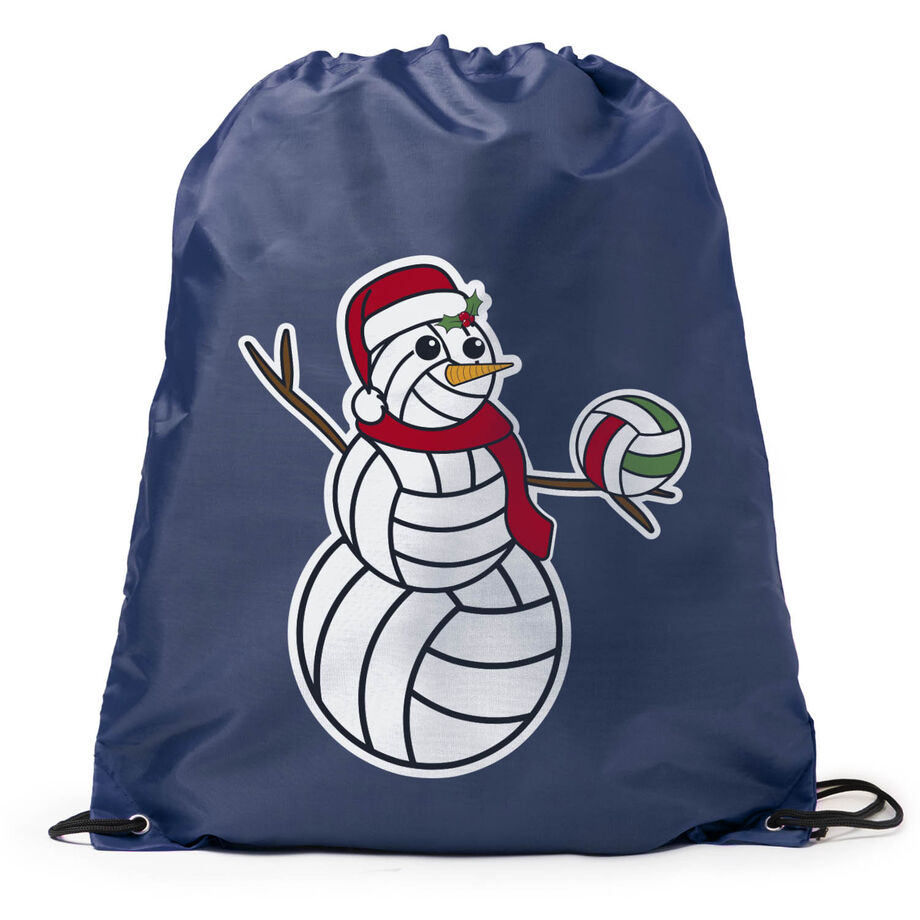 Volleyball Drawstring Backpack - Serving Holiday Cheer