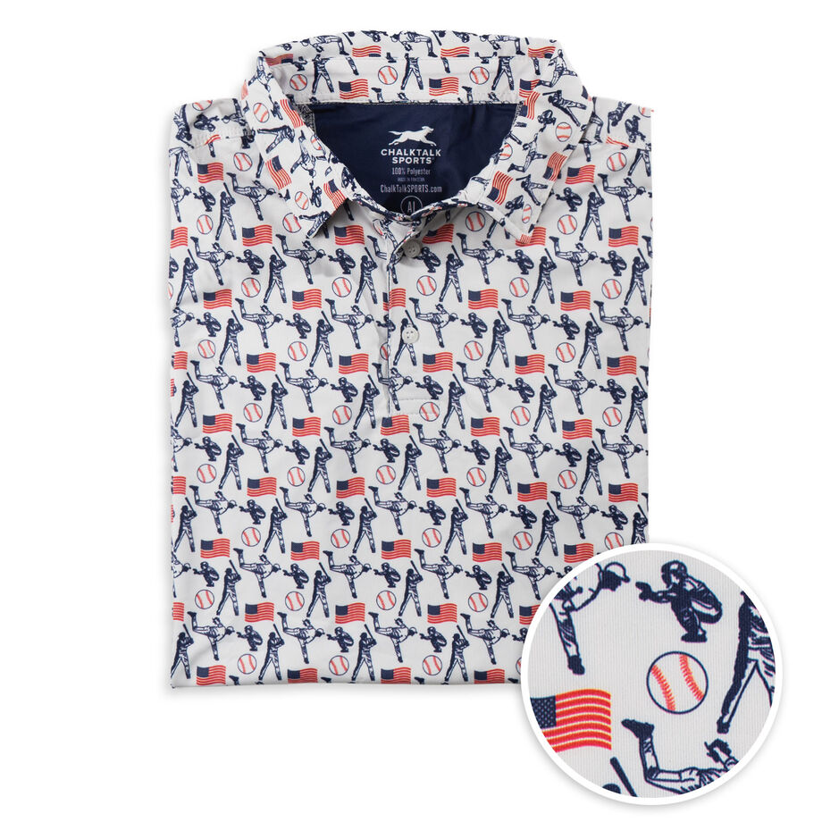 Baseball Short Sleeve Polo - Americana