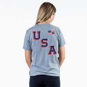 Hockey Short Sleeve T-Shirt - Hockey USA Gold (Back Design)