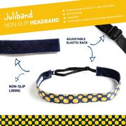 Softball Juliband Non-Slip Headband - Tossed Softball Pattern