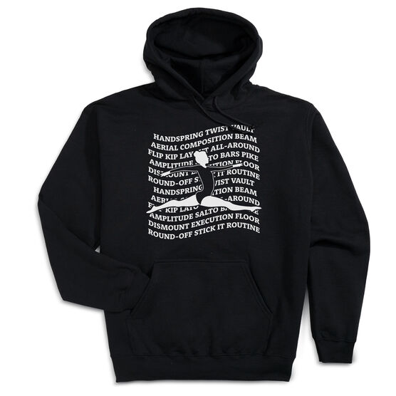 Gymnastics Hooded Sweatshirt - Gymnastics Words