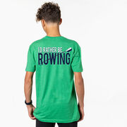 Crew Short Sleeve T-Shirt - I'd Rather Be Rowing (Back Design)