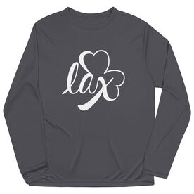 Girls Lacrosse Long Sleeve Performance Tee - Lax Shamrock