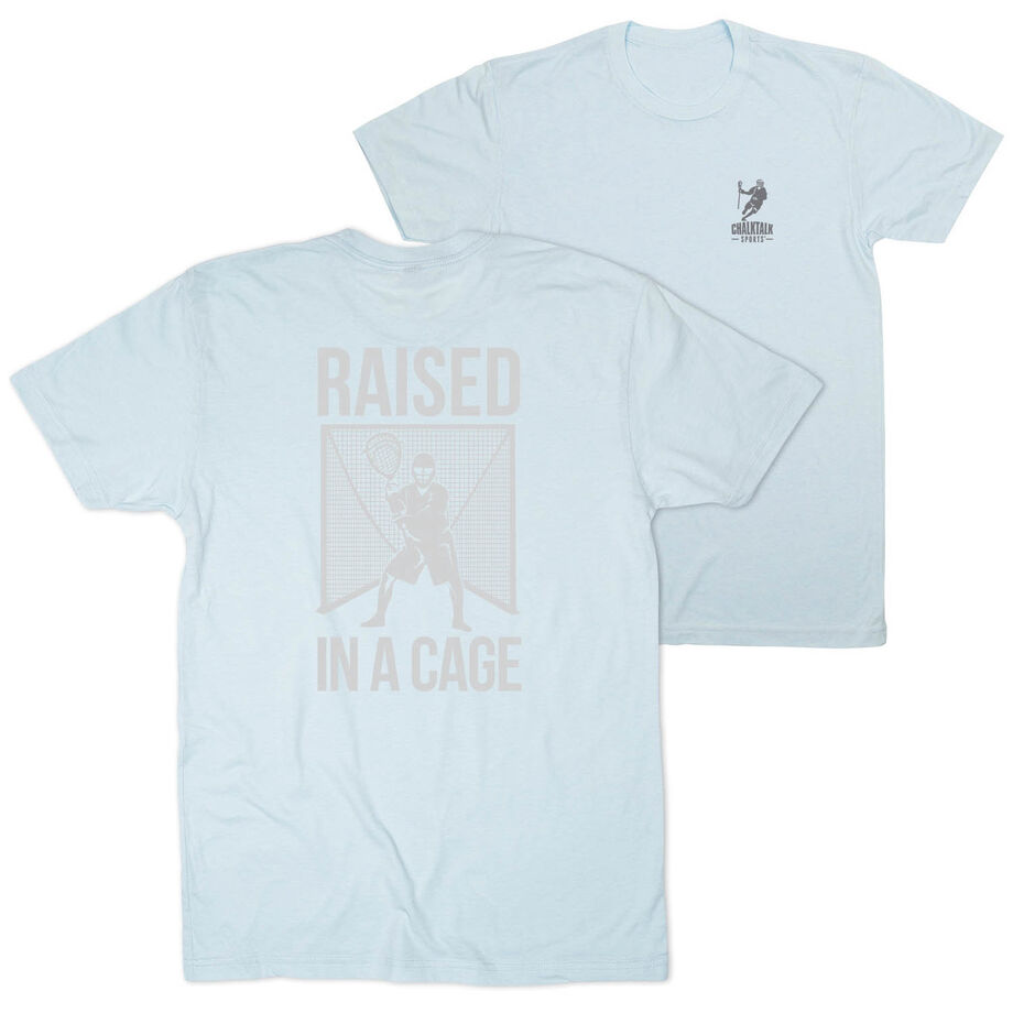 Lacrosse Short Sleeve T-Shirt - Raised In a Cage (Back Design)