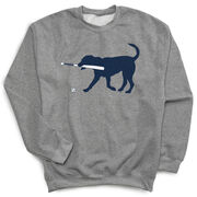 Baseball Crewneck Sweatshirt - Navy Baseball Dog