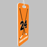 Hockey Bag/Luggage Tag - Personalized Hockey Crossed Sticks