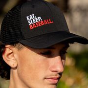 Baseball Trucker Hat - Eat Sleep Baseball