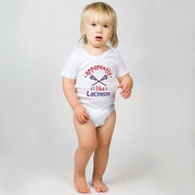 Guys Lacrosse Baby One-Piece - Apparently, I Like Lacrosse