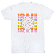 Volleyball Short Sleeve T-Shirt - Bump, Set, Spike