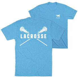 Girls Lacrosse Short Sleeve T-Shirt - Crossed Girls Sticks (Back Design)