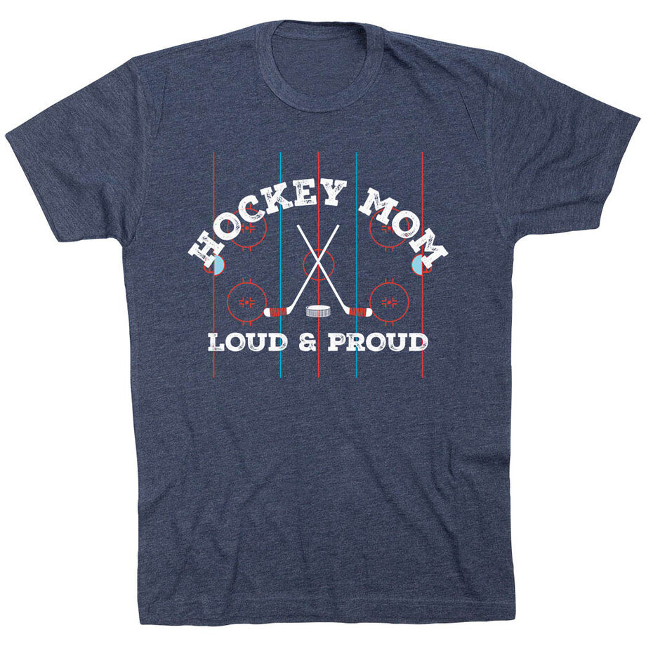 Hockey Short Sleeve T-Shirt - Loud and Proud Hockey Mom