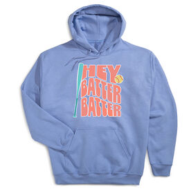 Softball Hooded Sweatshirt - Hey Batter Batter
