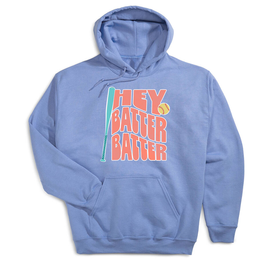 Softball Hooded Sweatshirt - Hey Batter Batter