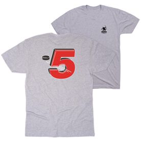 Hockey Short Sleeve T-Shirt - 5 Hole (Back Design)