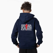 Football Hooded Sweatshirt - Bones Saying (Back Design)