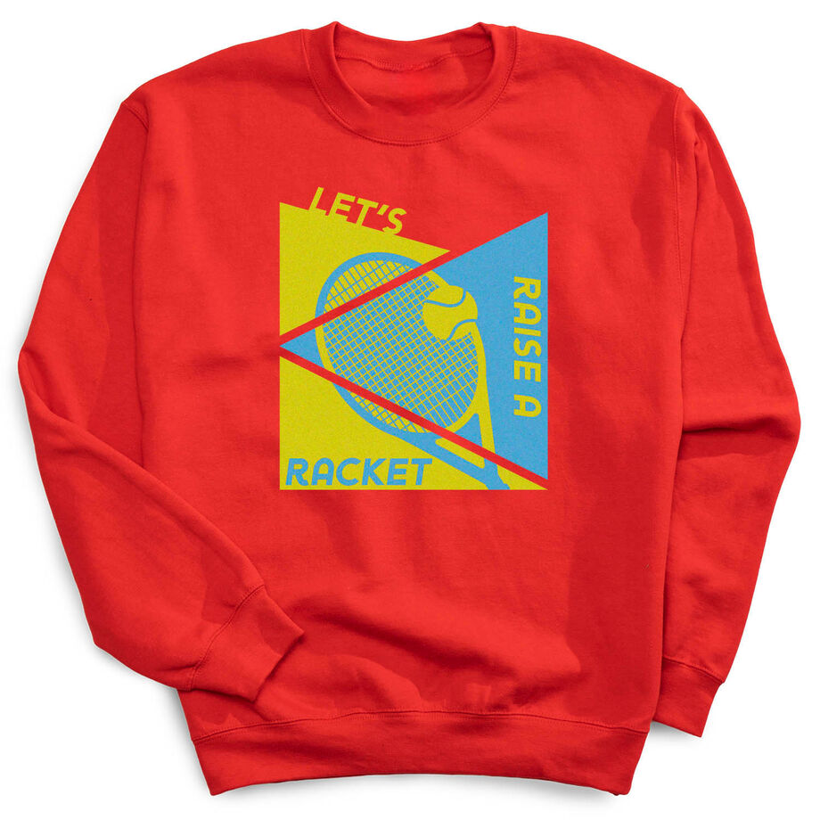 Tennis Crewneck Sweatshirt - Let's Raise A Racket