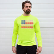 Baseball Long Sleeve Performance Tee - Patriotic Baseball