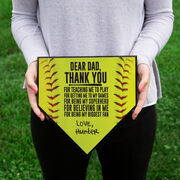 Softball Home Plate Plaque - Dear Dad