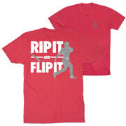 Baseball Short Sleeve T-Shirt - Rip It Flip It (Back Design)