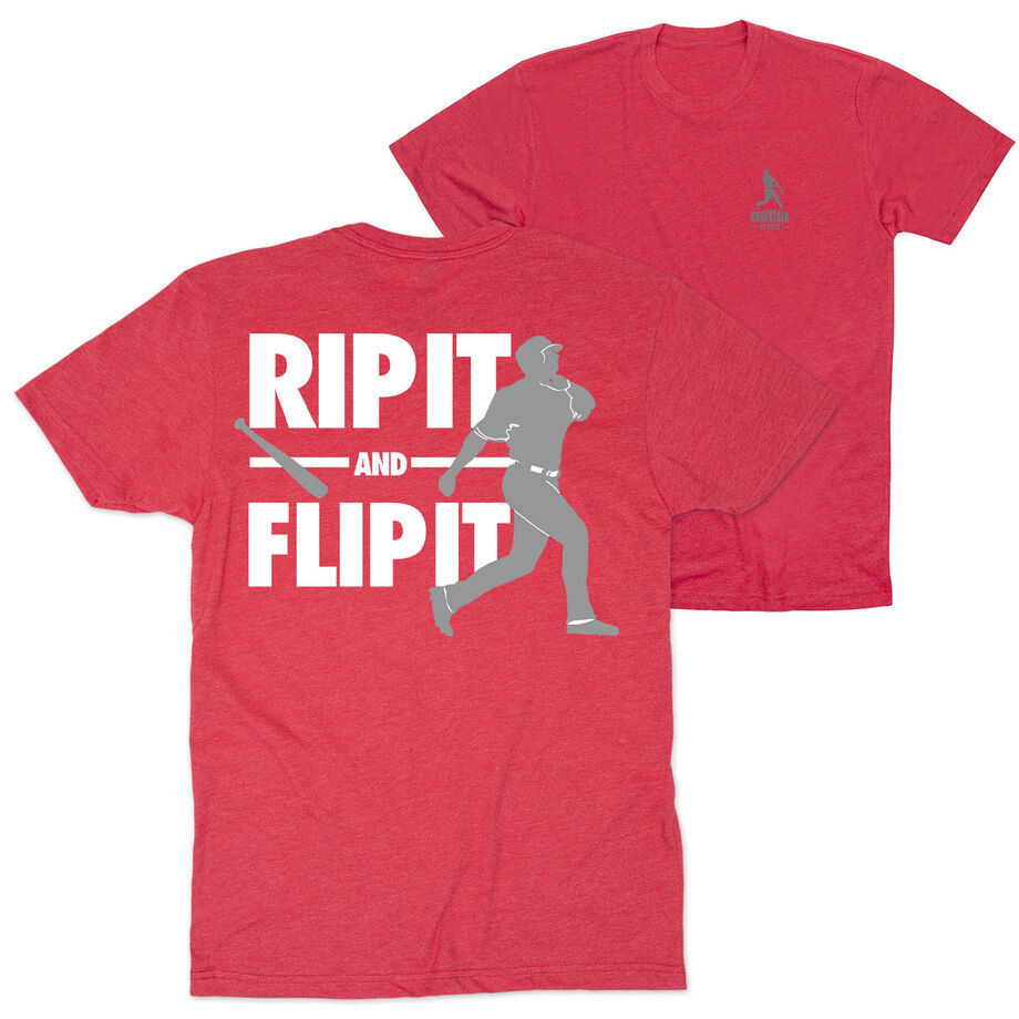 Baseball Short Sleeve T-Shirt - Rip It Flip It (Back Design)