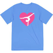 Gymnastics Short Sleeve Performance Tee - Gymnast Heart