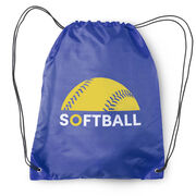 Softball Drawstring Backpack - Modern Softball