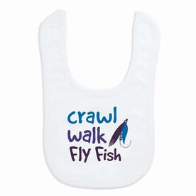 Fly Fishing Baby Bib - Crawl Walk Fly Fish
