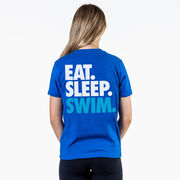 Swimming Short Sleeve T-Shirt - Eat. Sleep. Swim. (Back Design)