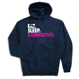 Gymnastics Hooded Sweatshirt - Eat. Sleep. Gymnastics. [Adult Large/Navy] - SS