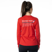 Hockey Tshirt Long Sleeve - Hockey Mom Definition (Back Design) 