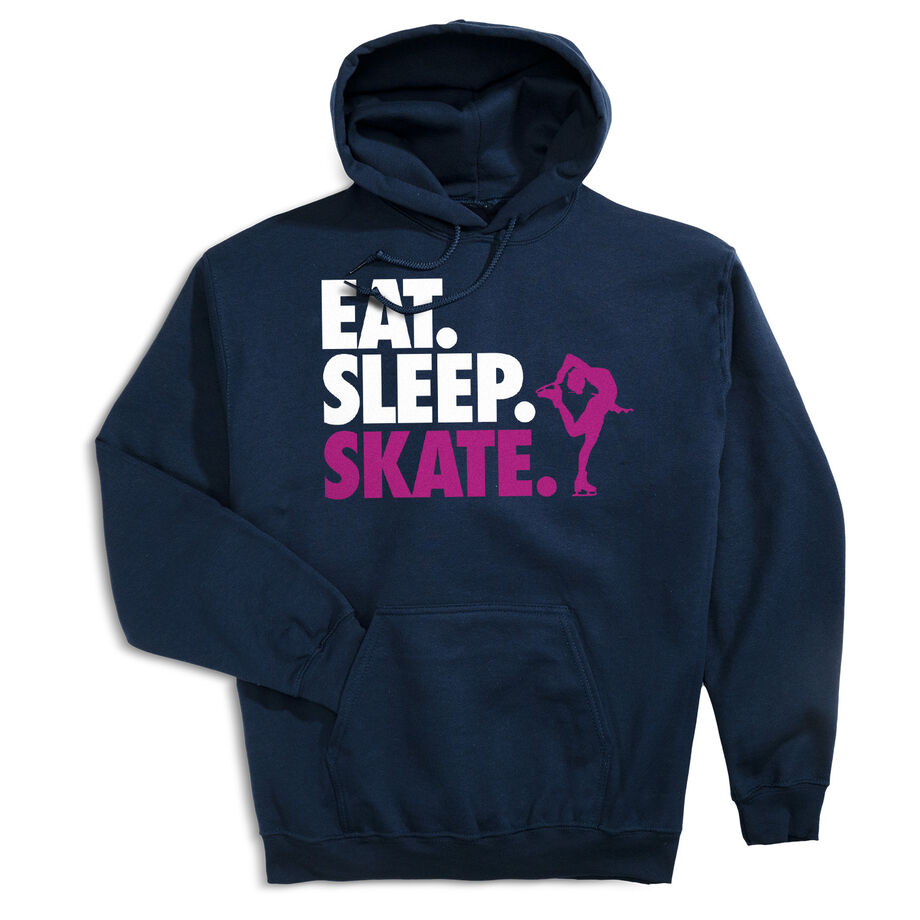 Figure Skating Hooded Sweatshirt - Eat. Sleep. Skate.