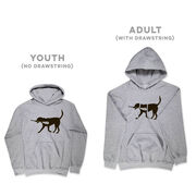 Guys Lacrosse Hooded Sweatshirt - Max The Lax Dog