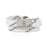 Adjustable Hockey Lace Bracelet With Slider - Personalized Single Stick