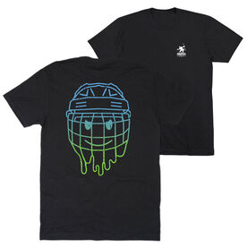 Hockey Short Sleeve T-Shirt - Have An Ice Day Smiley (Back Design)