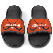 Hockey Repwell&reg; Slide Sandals - Personalized Goalie Crossed Sticks