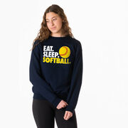 Softball Crewneck Sweatshirt - Eat Sleep Softball