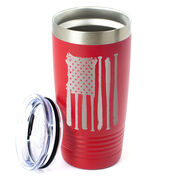 Softball 20 oz. Double Insulated Tumbler - Flag