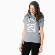 Running Short Sleeve T-Shirt - 26.2 Marathon Vertical 