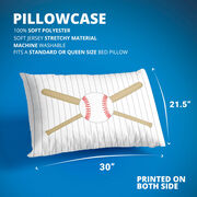 Baseball Pillowcase - Crossed Bats