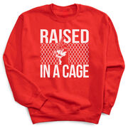 Baseball Crewneck Sweatshirt - Raised in a Cage