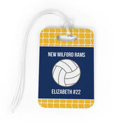 Volleyball Bag/Luggage Tag - Personalized Volleyball Team with Ball