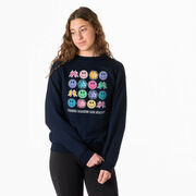 Cheerleading Crewneck Sweatshirt - Cheer Makes Me Happy