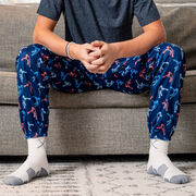 Guys Lacrosse Lounge Pants - Neon Lights